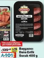 BAŞYAZICI EVLİK DANA SUCUK 400G BAŞYAZICI EVLİK DANA SUCUK 400G